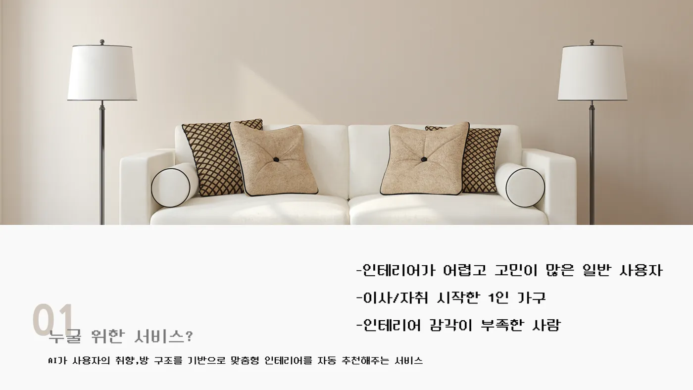 AI 맞춤 방 인테리어 발표자료 2쪽